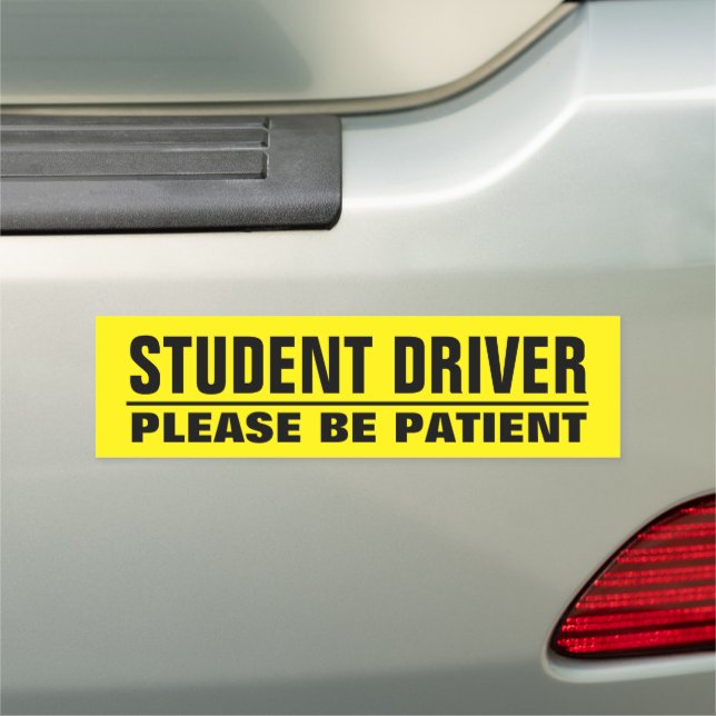 Student Driver Please be patient driving school Car Magnet (In Situ)