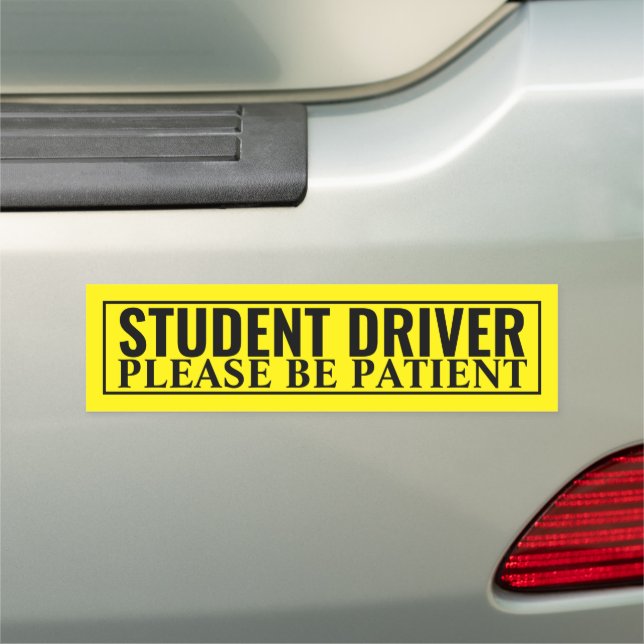 Student Driver, Please be Patient - Safety Car Magnet (In Situ)