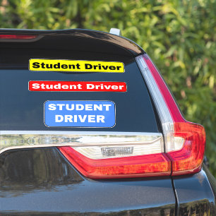 Student Driver Sign Stickers (Novice Rookie Car)
