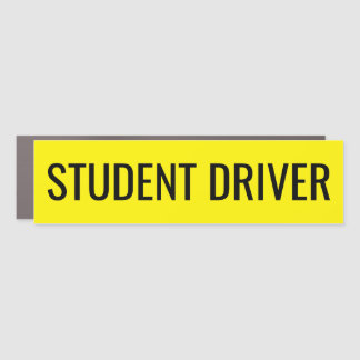 STUDENT DRIVER. Simple. Car Magnet