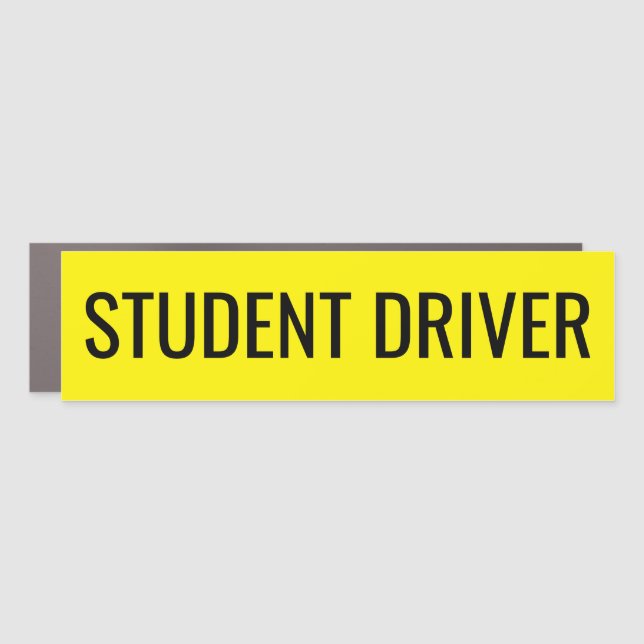 STUDENT DRIVER. Simple. Car Magnet (Front)