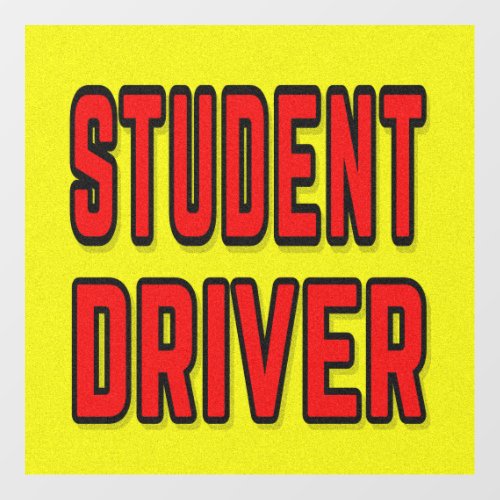 Student Driver Wall Decal