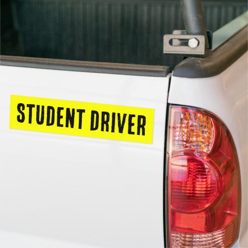 Student Driver Warning Drivers Education Bumper Sticker