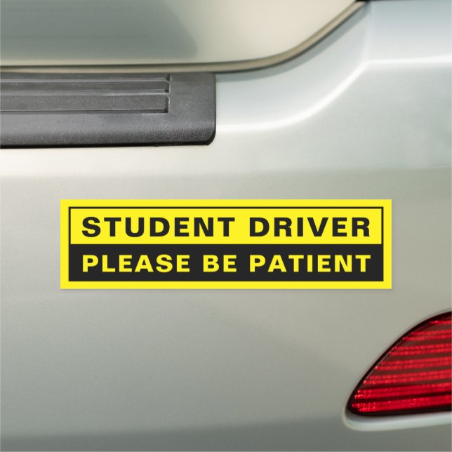 Student Driver Warning Magnet for Vehicles (In Situ)
