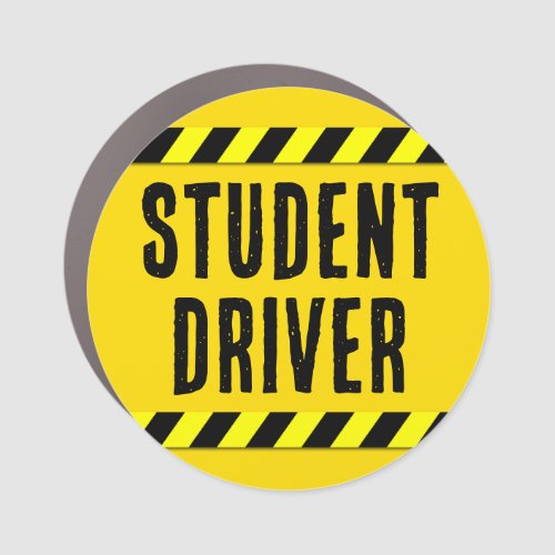 Student Driver Warning Stripe Drivers Education Car Magnet