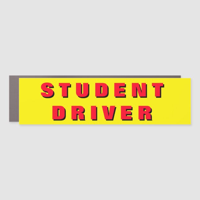 Student Driver Yellow Car Magnet (Front)