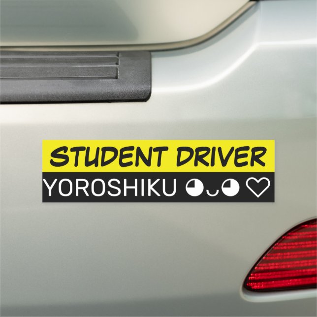 Student Driver Yoroshiku Custom Car Magnet (In Situ)