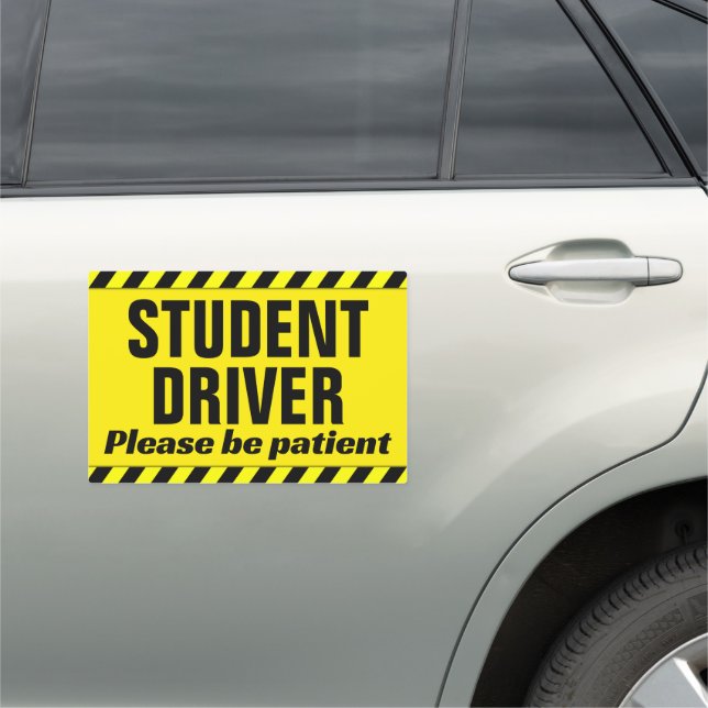 Student Drivers Ed Patient Warning Education Car Magnet (In Situ)