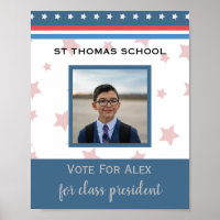 student election campaign with photo class