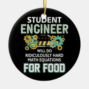 Student Engineer Ridiculously Hard Math Equation E Ceramic Ornament