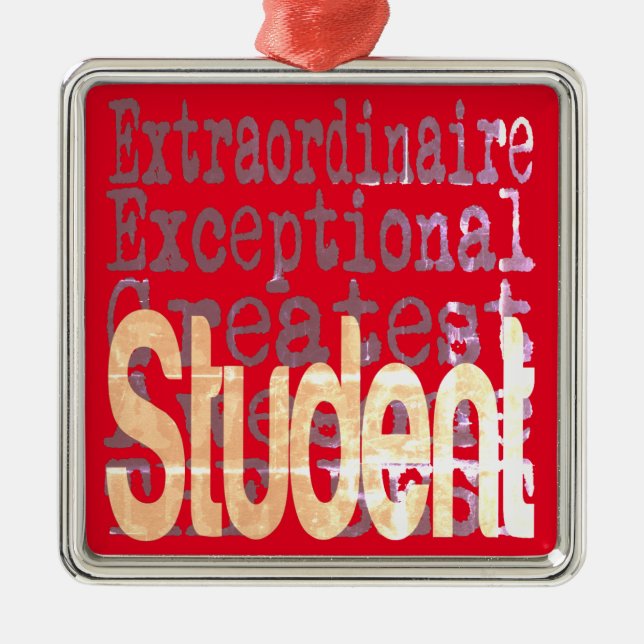 Student Extraordinaire Metal Ornament (Front)