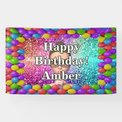 Student Girl Personalized character birthday Banner