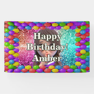 Student Girl Personalized character birthday Banner