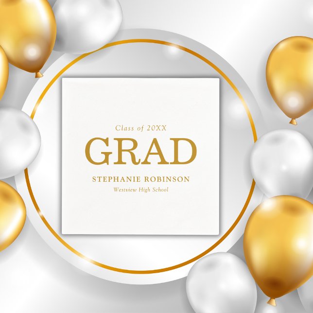 Student Grad Name Class of Year Graduation  Napkins (Creator Uploaded)