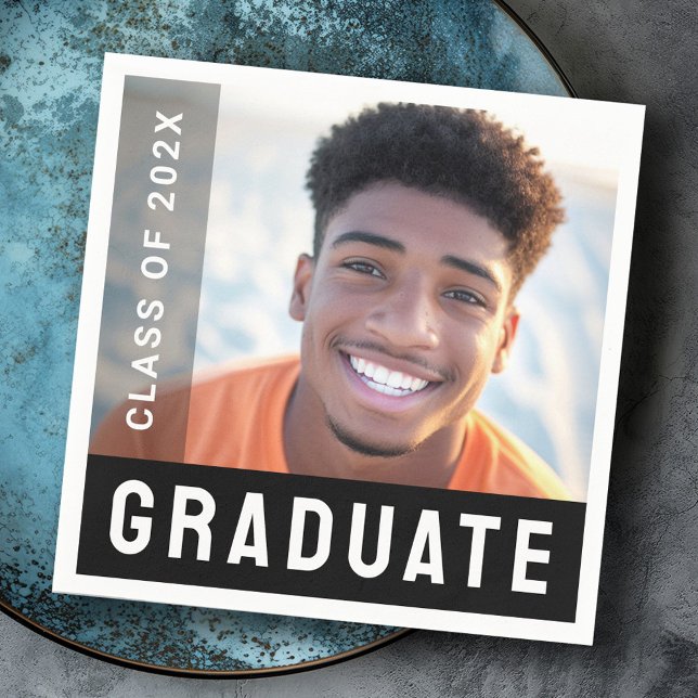 Student graduation graduate photo modern napkins (Student graduation graduate photo modern napkins)