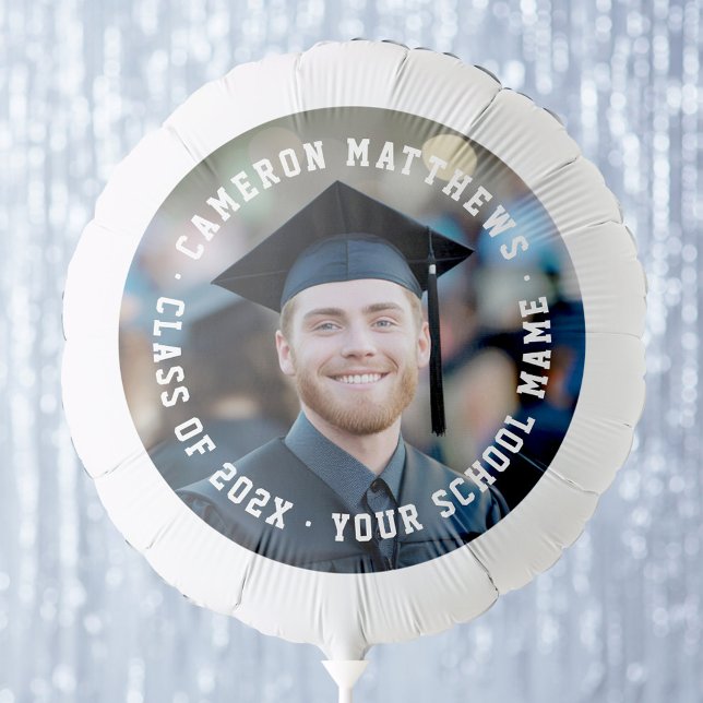 Student graduation photo modern jersey font balloon (Student graduation photo modern jersey font balloon)