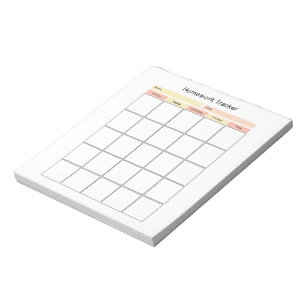 Student Homework Tracker Notepad