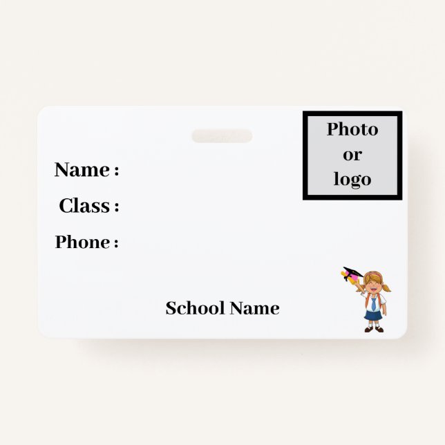 Student identity badge (Front)