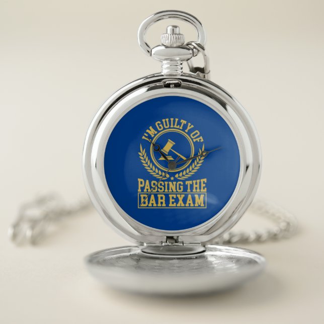 Student Is Guilty Of Passing The Bar Exam Pocket Watch (Inside)