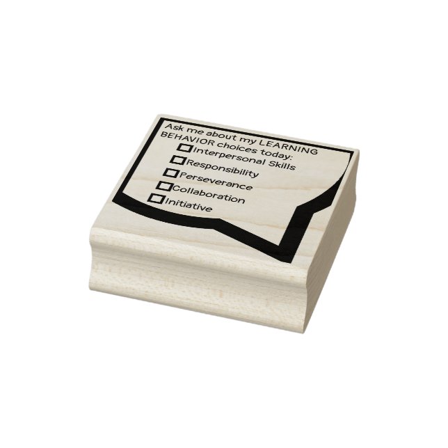 Student Learning Behaviors Rubber Stamp (Stamp)