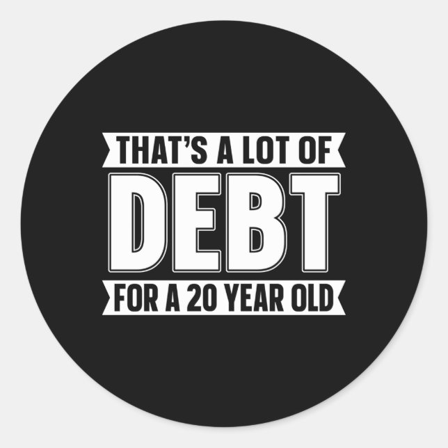 Student Loan Free Education Debt Classic Round Sticker (Front)