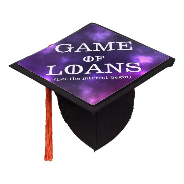 Student Loans Graduation Cap Topper (Angled)