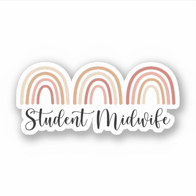 Student Midwife, Midwifery Student Sticker (Front)