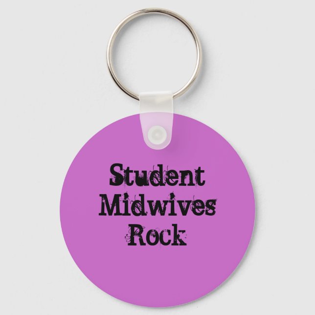 Student Midwives Rock Keychain (Front)