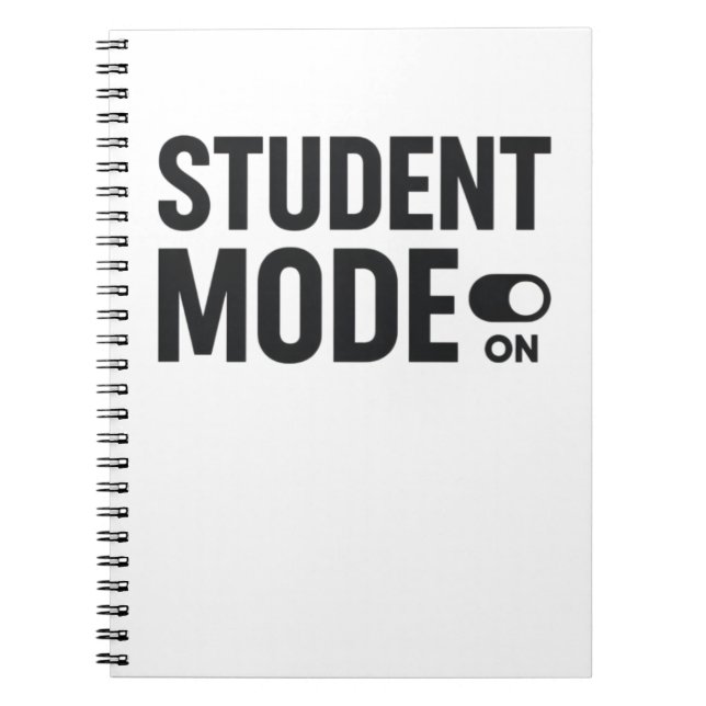 Student Mode On – Study Motivation Notebook (Front)