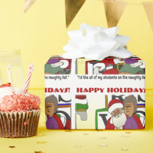 Student Naughty List Wrapping Paper