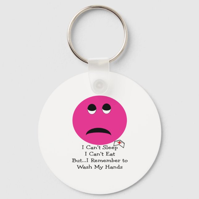 Student Nurse Face Gifts Keychain (Front)
