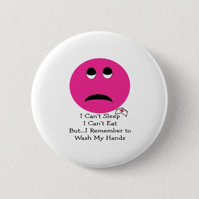 Student Nurse Face Gifts Pinback Button (Front)