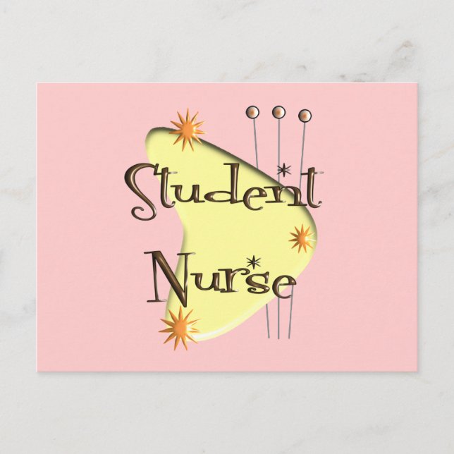Student Nurse Retro Style Design Gifts Postcard (Front)