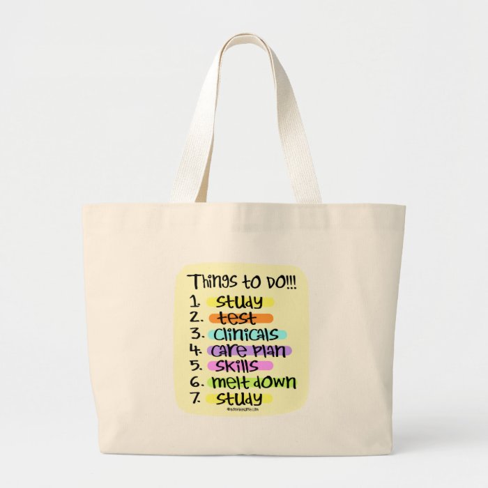 Student Nurse to Do List Canvas Bags