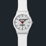 Student Nurse Wristwatch<br><div class="desc">Nurses LPN and RN nursing professionals treat their patients with heart and care. Shop for personalized gifts for nurses at: RN and LPN Nurse Apparel and Gift Shop</div>