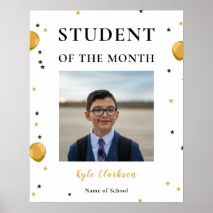 Student of the month graduation party sign fun