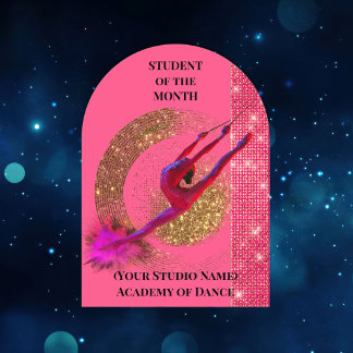 Student of the Month Keepsake Award Bright Pink Acrylic Invitations
