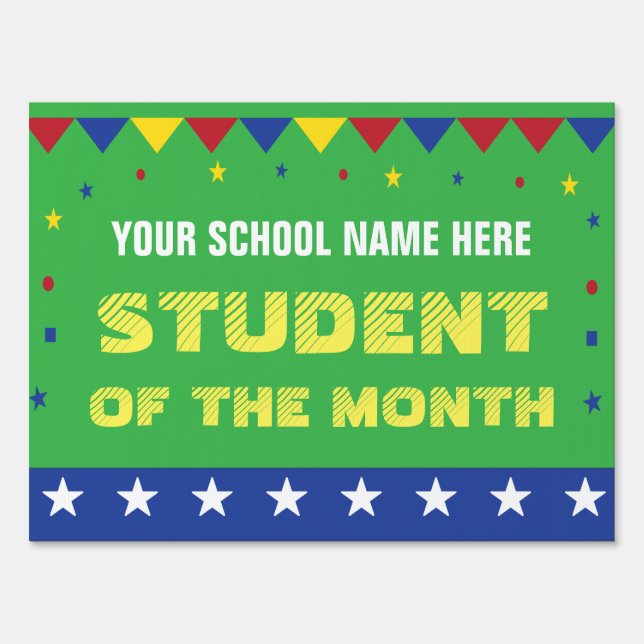 Student of the Month  Sign (Front)