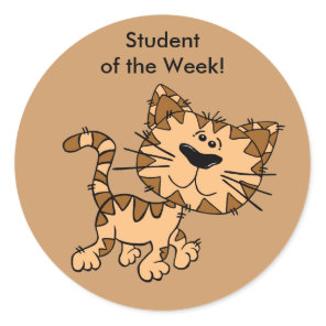 Student of the Week Stickers - Cat Walking