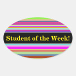 [ Thumbnail: "Student of The Week!" + Stripes of Various Colors Sticker ]