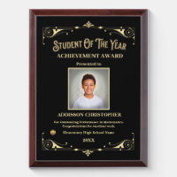 Student Of The Year Photo School Gold Custom 