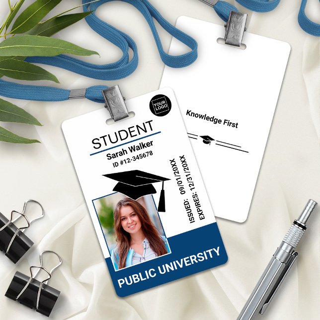 Student Photo ID School University Badge – Blue (Student Photo ID School University Badge – Blue)