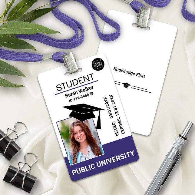 Student Photo ID School University Badge – Purple (Student Photo ID School University Badge – Purple)