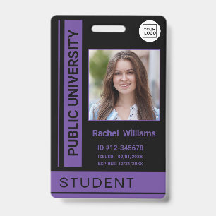 Student photo ID school university lilac Badge