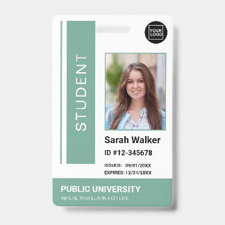 Student photo ID school university mint Badge