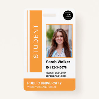 Student photo ID school university yellow Badge
