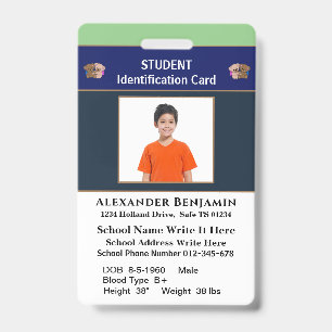Student Photo School Id Identification Cards Badg Badge