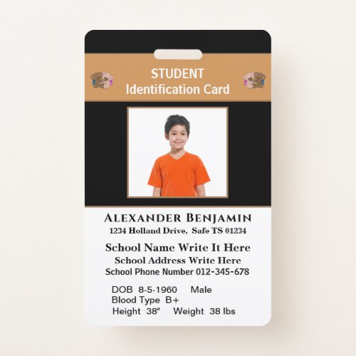 Student Photo School Id Identification Cards   Badge