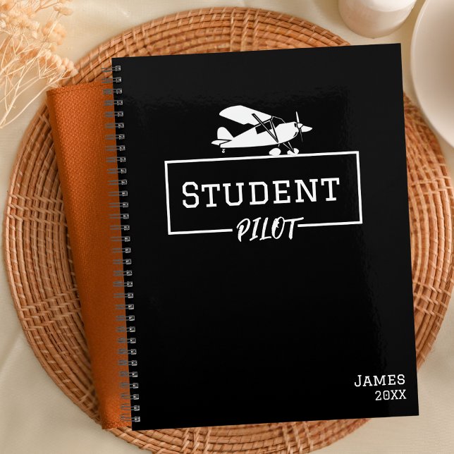 Student Pilot Aviator Airplane Custom Name  Planner (Creator Uploaded)