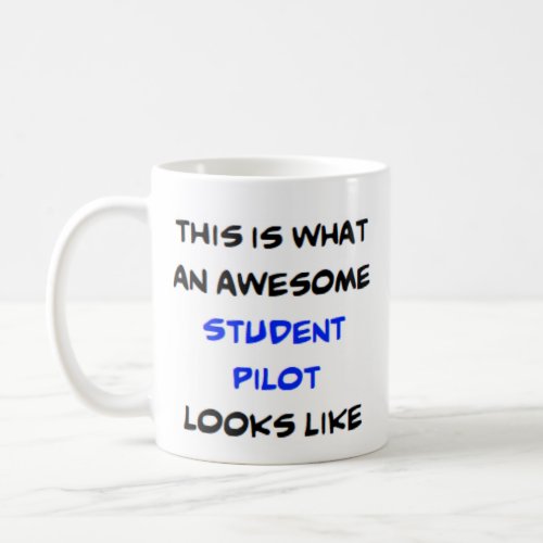 student pilot awesome coffee mug